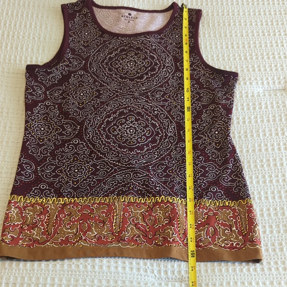 Athleta Purple Brown Graphic Sleeveless Tank Top - Picture 5 of 6